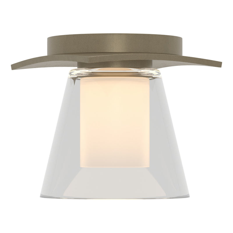 Hubbardton Forge 126601-SKT-84-ZU0284 One Light Semi-Flush Mount, Soft Gold