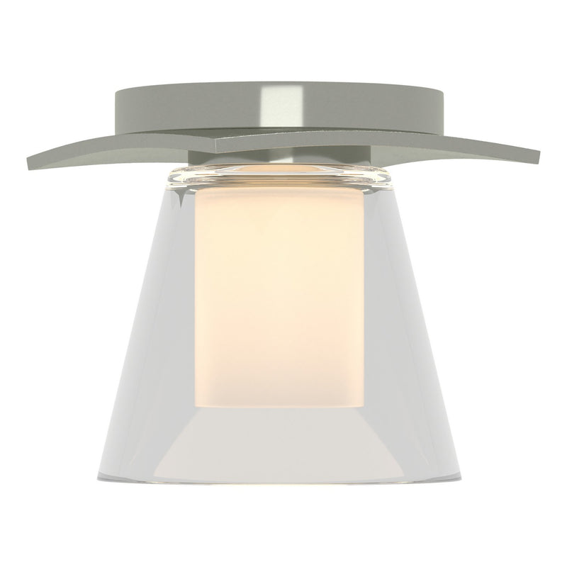 Hubbardton Forge 126601-SKT-85-ZU0284 One Light Semi-Flush Mount, Sterling