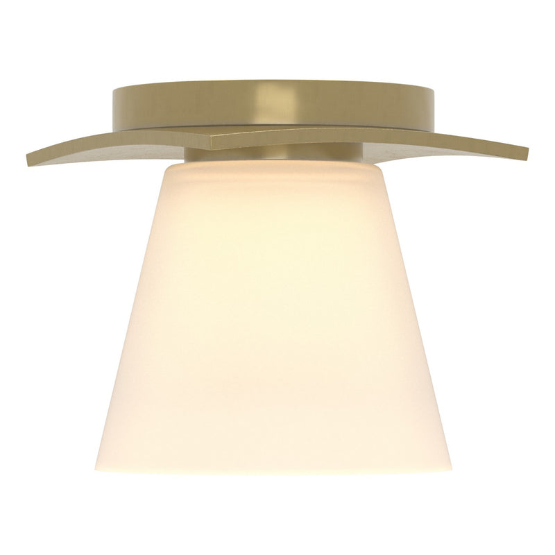 Hubbardton Forge 126601-SKT-86-GG0242 One Light Flush Mount, Modern Brass