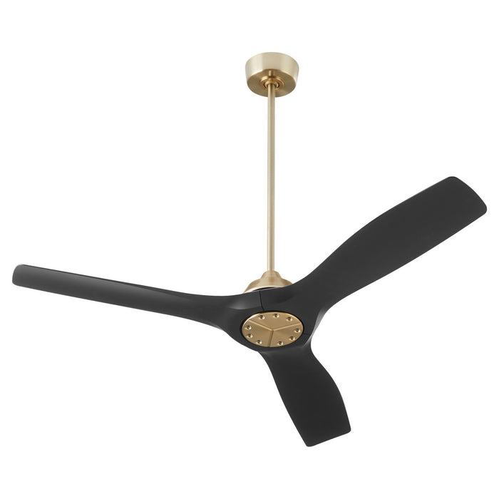 Oxygen 3-118-1540 52" Ceiling Fan, Aged Brass / Black