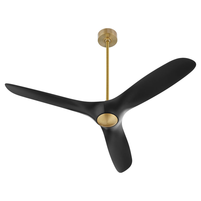 Oxygen 3-122-1540 56" Ceiling Fan, Aged Brass / Black