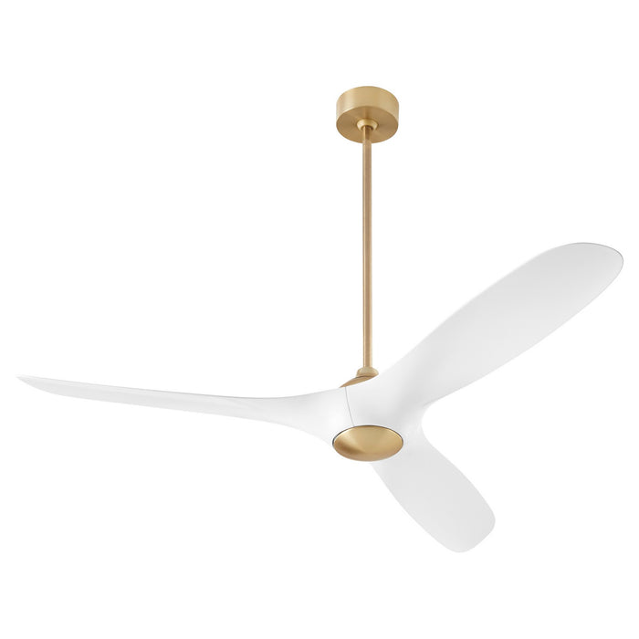 Oxygen 3-122-640 56" Ceiling Fan, Aged Brass / White