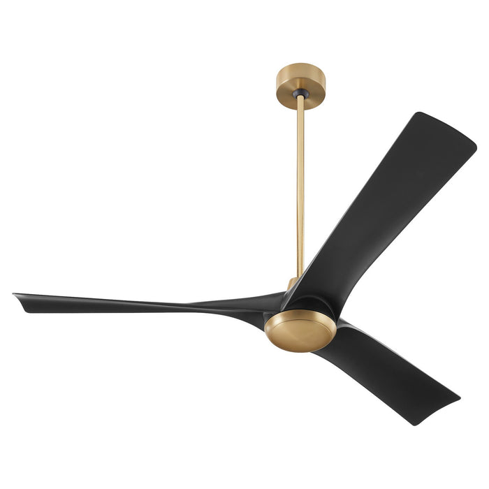 Oxygen 3-123-1540 58" Ceiling Fan, Aged Brass / Black