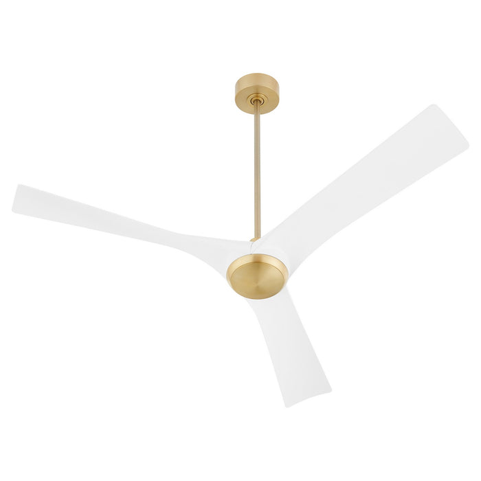 Oxygen 3-123-640 58" Ceiling Fan, Aged Brass / White