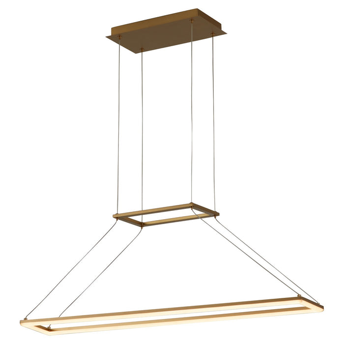 Oxygen 3-6054-40 LED Pendant, Aged Brass