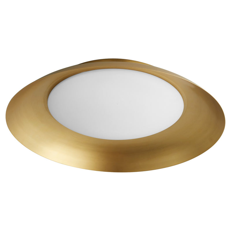 Quorum 3-679-40 LED Ceiling Mount, Aged Brass