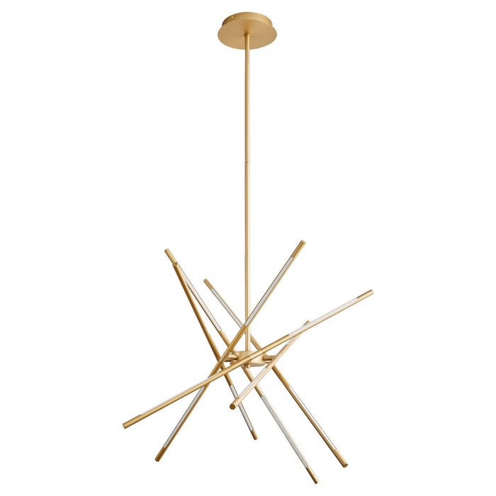 Oxygen 3-803-40 LED Pendant, Aged Brass