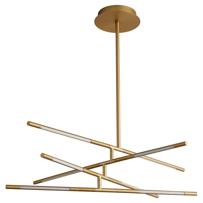 Oxygen 3-804-40 LED Pendant, Aged Brass