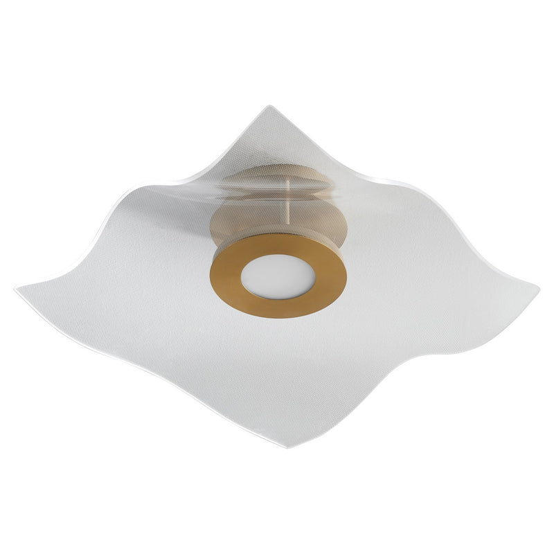 Quorum 3-807-40 LED Ceiling Mount, Aged Brass