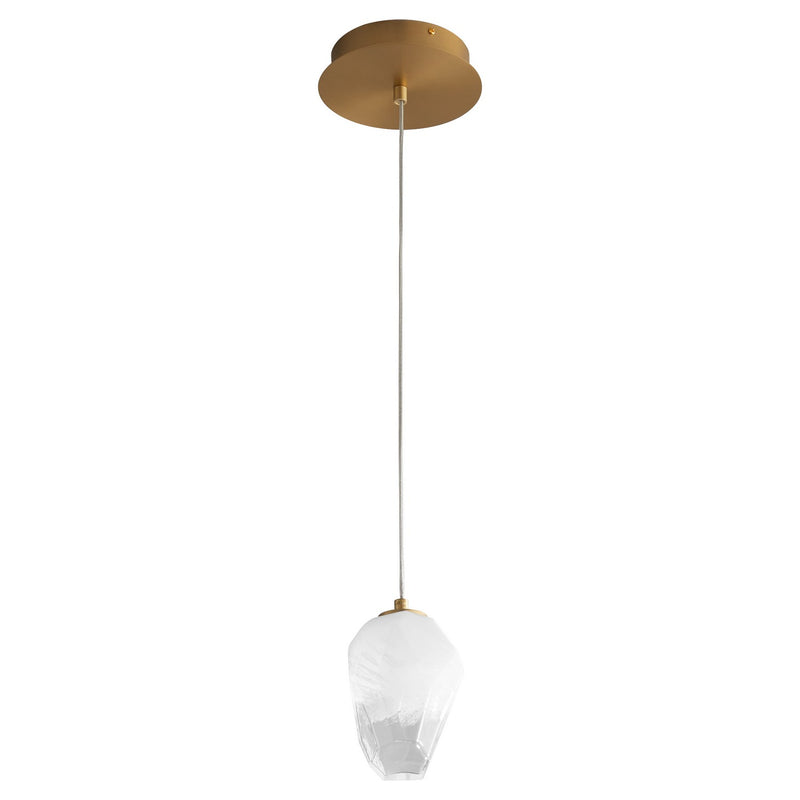 Quorum 3-809-40 LED Pendant, Aged Brass