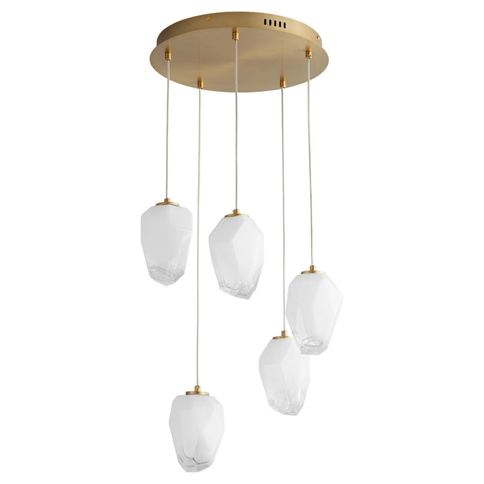 Oxygen 3-810-40 LED Pendant, Aged Brass