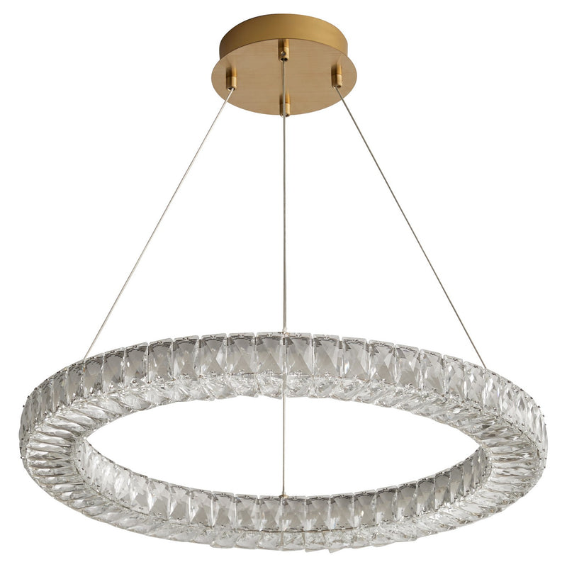 Quorum 3-874-40 LED Pendant, Aged Brass