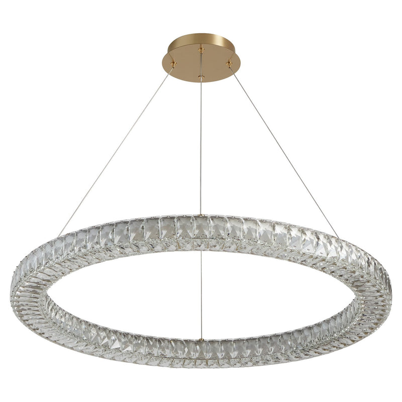 Quorum 3-875-40 LED Pendant, Aged Brass