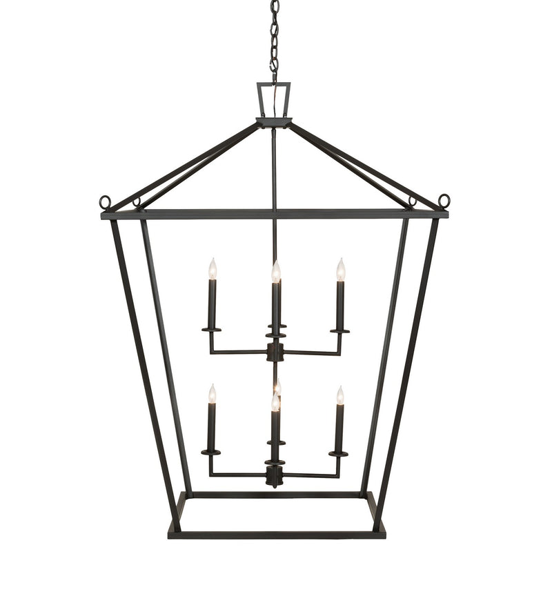 Meyda Tiffany 256752 Eight Light Pendant, Flat Black