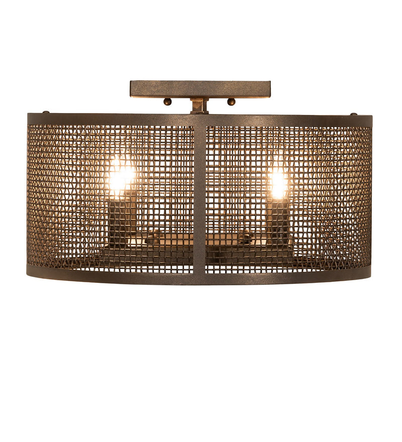 Meyda Tiffany 256953 Four Light Flushmount, Tyler Bronze