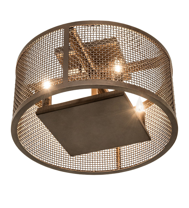 Meyda Tiffany 256953 Four Light Flushmount, Tyler Bronze