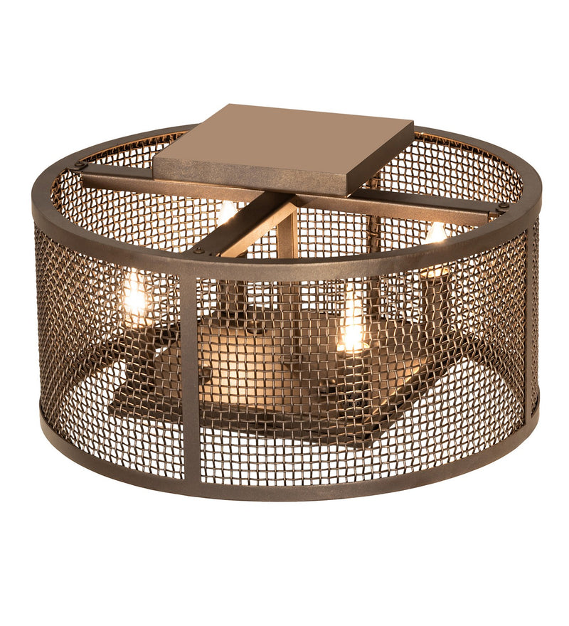 Meyda Tiffany 256953 Four Light Flushmount, Tyler Bronze