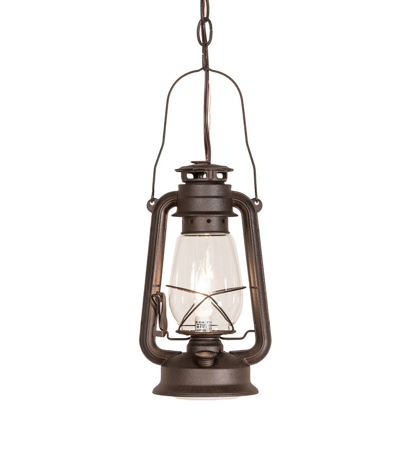 Meyda Tiffany 257159 One Light Mini Pendant, Distressed Rust