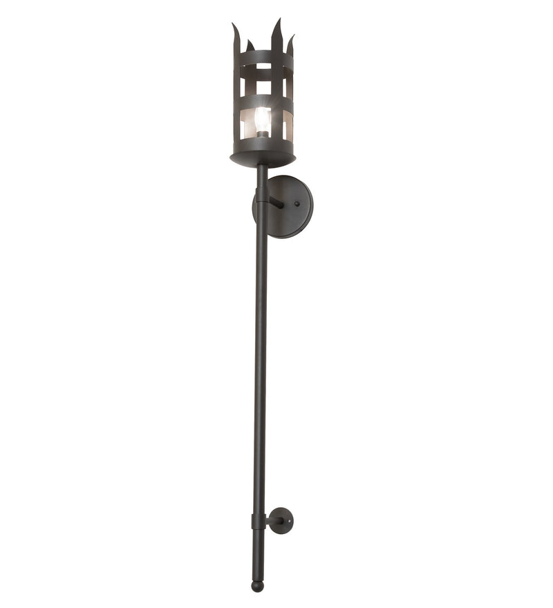 Meyda Tiffany 257289 One Light Wall Sconce, Wrought Iron