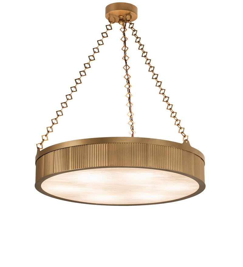 Meyda Tiffany 257388 Six Light Semi-Flushmount, Gold Metallic