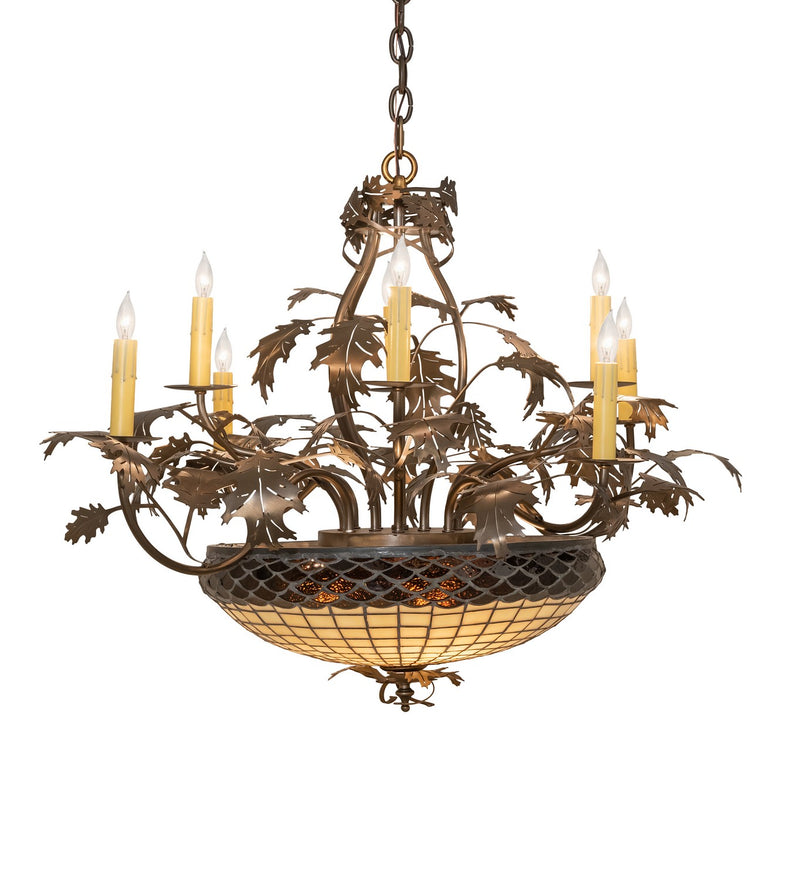Meyda Tiffany 259045 11 Light Chandelier, Antique Copper