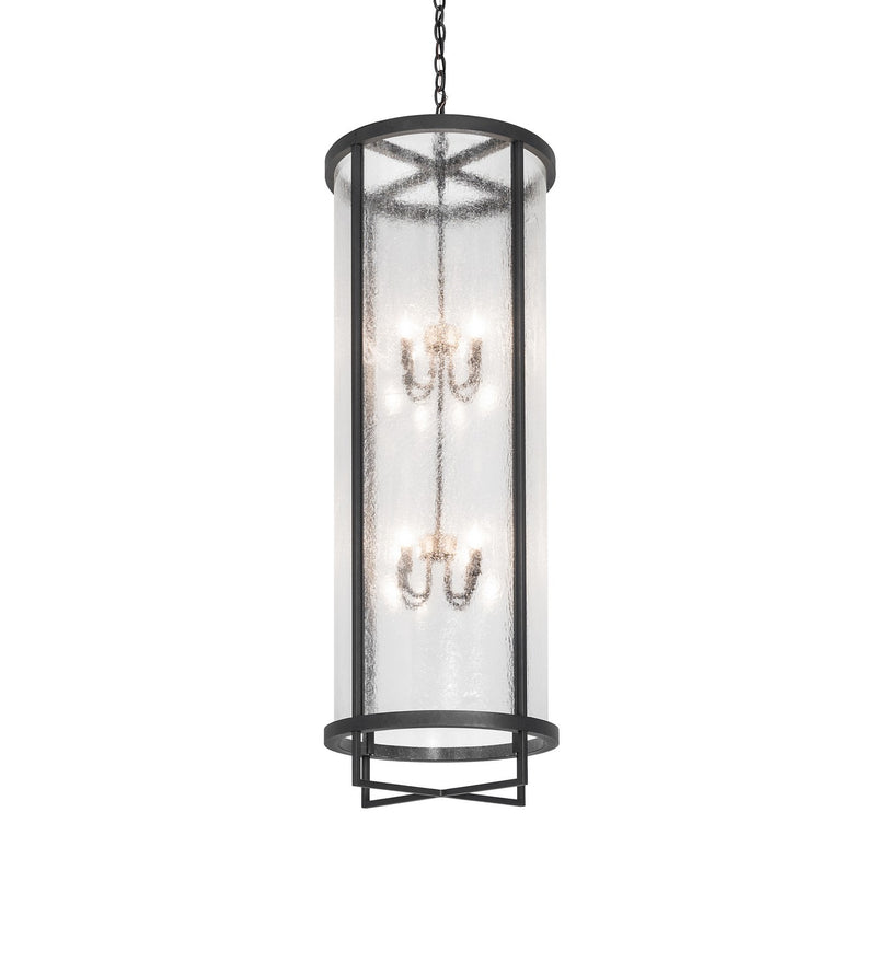 Meyda Tiffany 259668 Eight Light Pendant, Old Wrought Iron