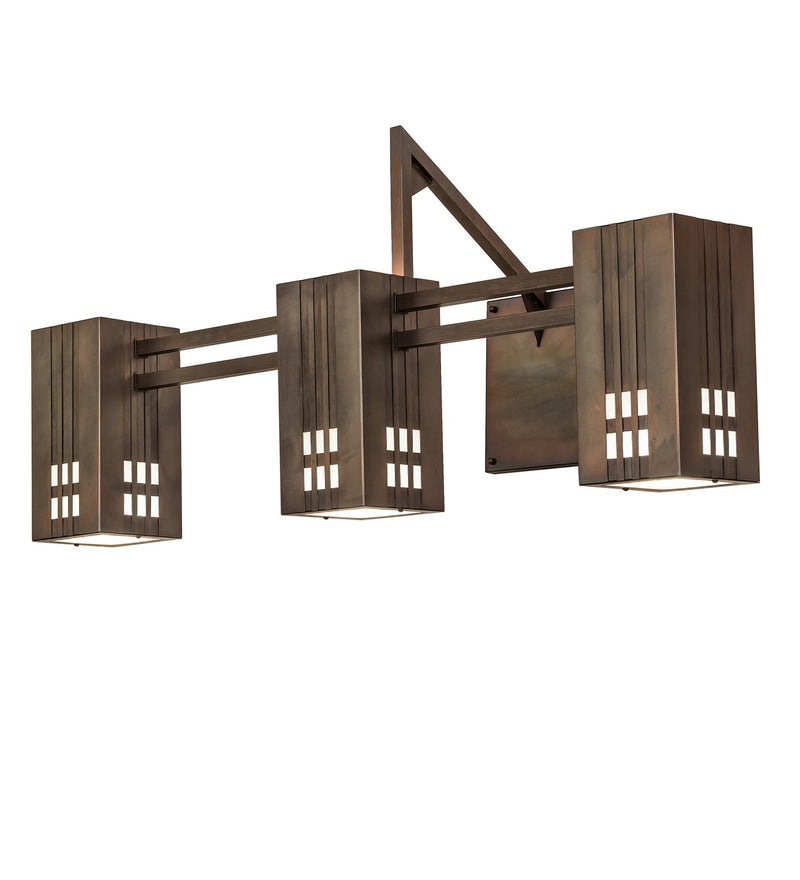 Meyda Tiffany 259801 LED Wall Sconce, Weathered Antique Brass