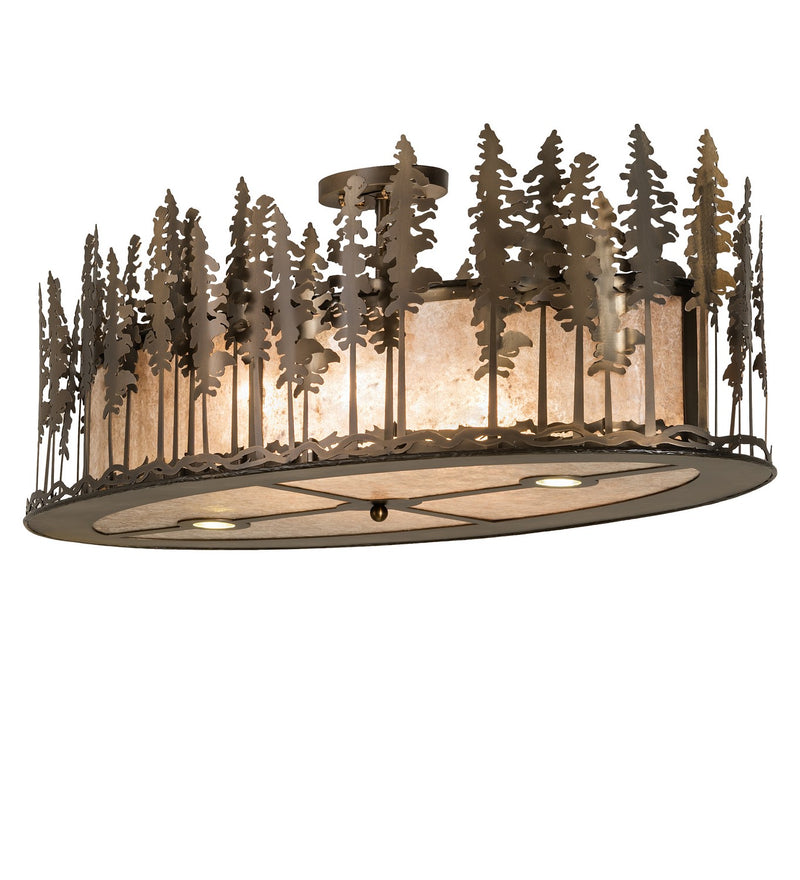 Meyda Tiffany 260023 Eight Light Flushmount, Antique Copper