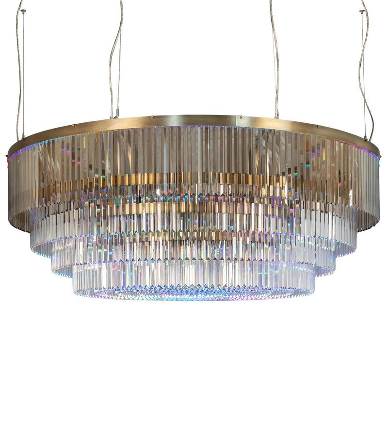 Meyda Tiffany 260041 LED Chandelier, Natural Brass