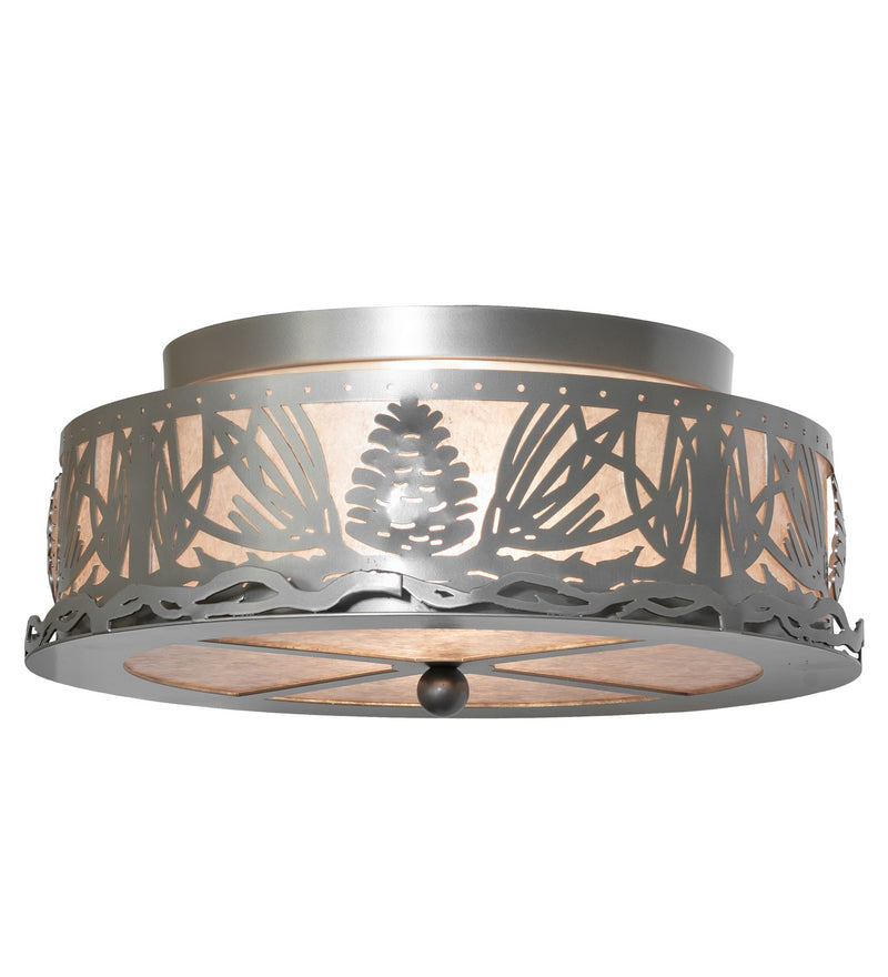 Meyda Tiffany 261652 Two Light Flushmount, Nickel