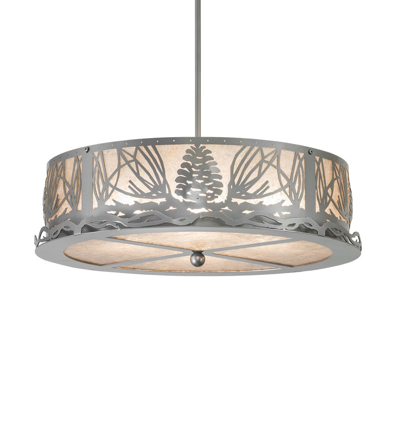 Meyda Tiffany 261653 Four Light Pendant, Nickel