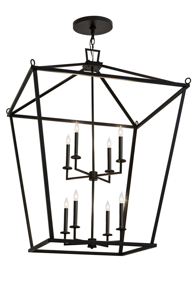 Meyda Tiffany 261732 Eight Light Pendant, Textured Black