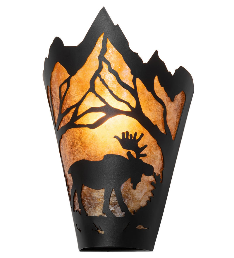 Meyda Tiffany 261845 One Light Wall Sconce, Textured Black