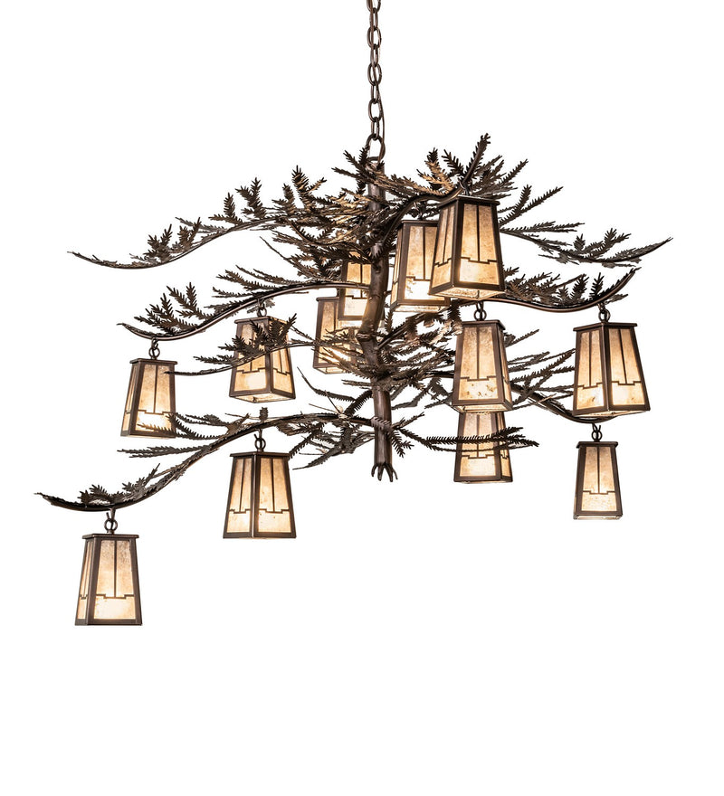 Meyda Tiffany 262112 12 Light Chandelier, Mahogany Bronze