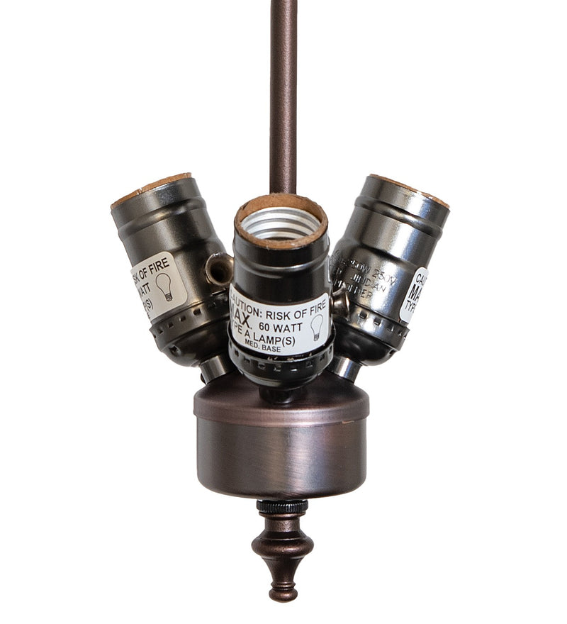 Meyda Tiffany 262187 Three Light Pendant Hardware, Mahogany Bronze