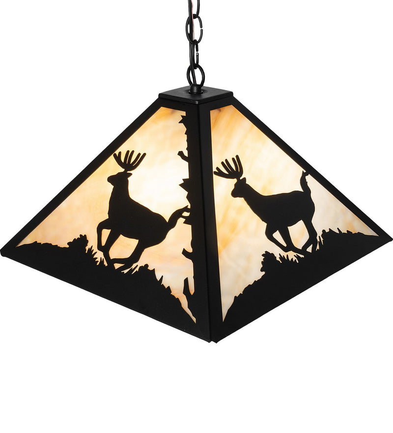 Meyda Tiffany 262422 Three Light Pendant, Textured Black