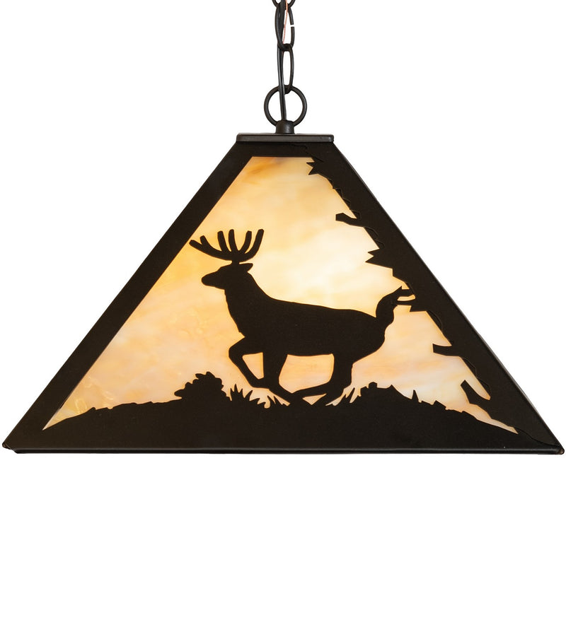 Meyda Tiffany 262422 Three Light Pendant, Textured Black
