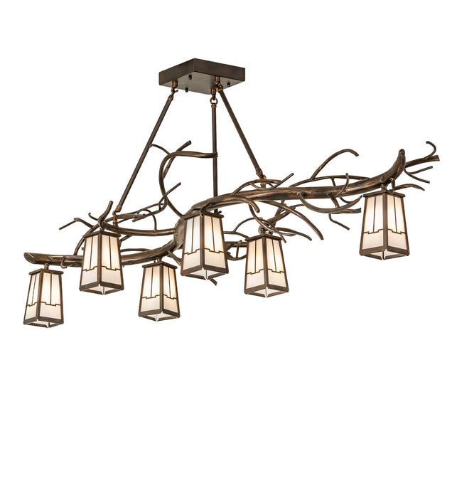 Meyda Tiffany 262449 Six Light Chandelier, Dark Burnished Antique Copper