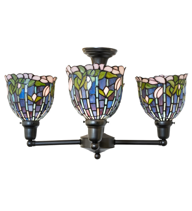 Meyda Tiffany 262834 Four Light Chandelier, Craftsman Brown