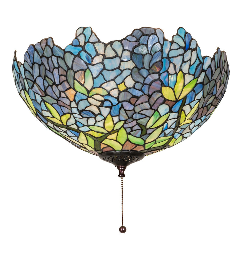 Meyda Tiffany 263354 Three Light Fan Light Fixture, Mahogany Bronze