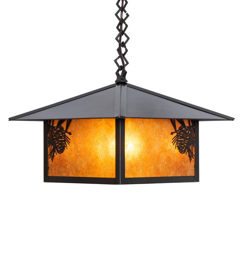 Meyda Tiffany 263707 13" Pendant, Craftsman Brown