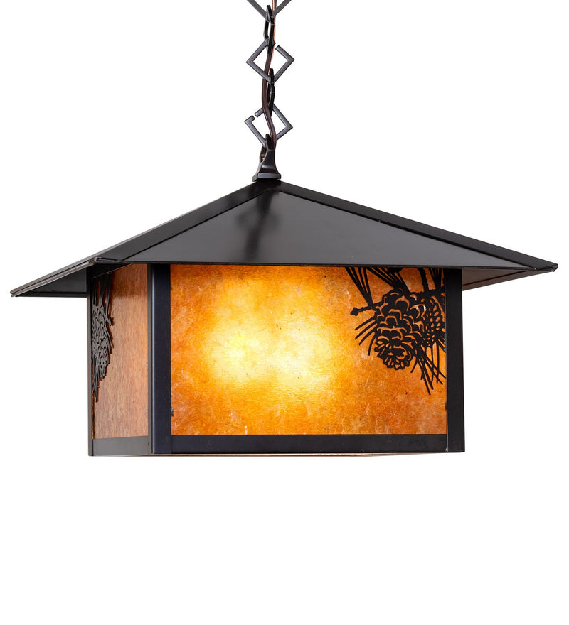 Meyda Tiffany 263707 13" Pendant, Craftsman Brown