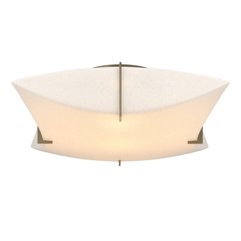 Hubbardton Forge 126620-SKT-84-SH1999 Two Light Semi-Flush Mount, Soft Gold