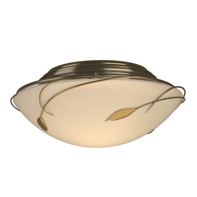 Hubbardton Forge 126709-SKT-86-GG0098 Two Light Flush Mount, Modern Brass