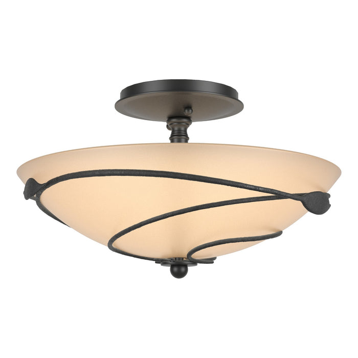 Hubbardton Forge 126712-SKT-10-SS0048 Two Light Semi-Flush Mount, Black