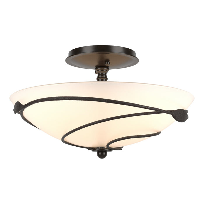 Hubbardton Forge 126712-SKT-14-GG0048 Two Light Semi-Flush Mount, Oil Rubbed Bronze