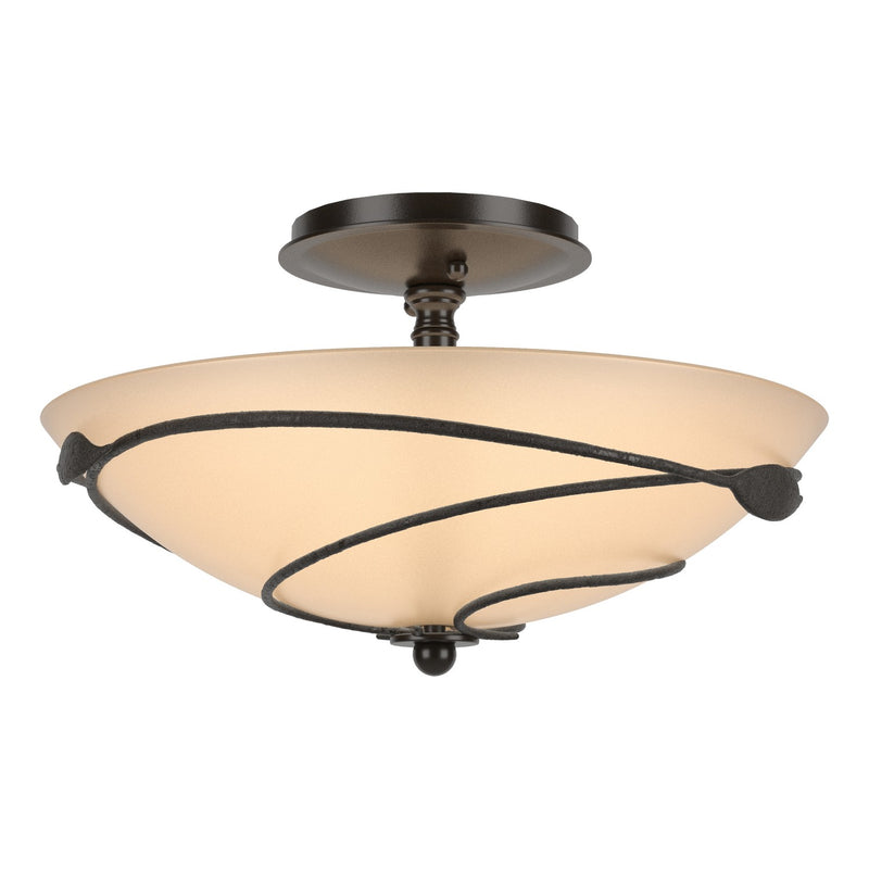 Hubbardton Forge 126712-SKT-14-SS0048 Two Light Semi-Flush Mount, Oil Rubbed Bronze
