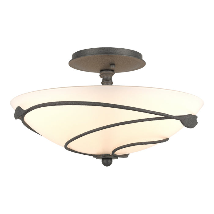 Hubbardton Forge 126712-SKT-20-GG0048 Two Light Semi-Flush Mount, Natural Iron