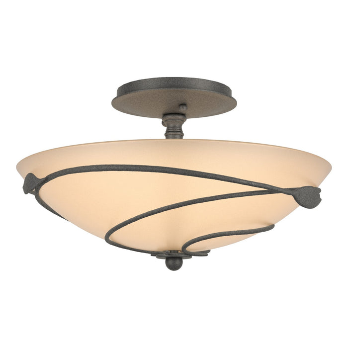 Hubbardton Forge 126712-SKT-20-SS0048 Two Light Semi-Flush Mount, Natural Iron