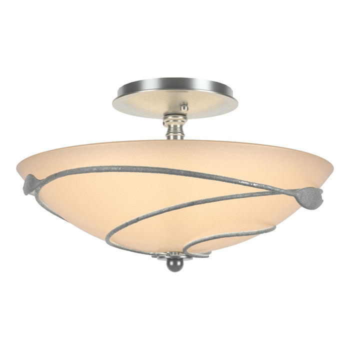 Hubbardton Forge 126712-SKT-82-SS0048 Two Light Semi-Flush Mount, Vintage Platinum